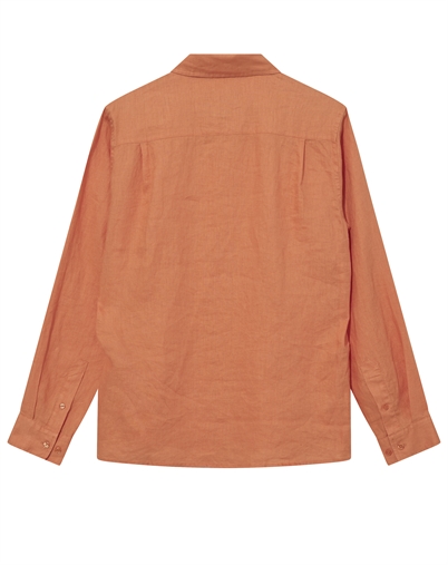 Mos Mosh Gallery - MMGTheo Linen Skjorte - Amberglow